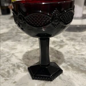 Elegant Red Goblet. All 8 are being sold as a set